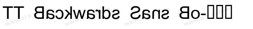 TT Backwards Sans Bo字体转换